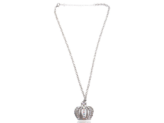 King Crown Bling Royal Aurora Chain Pendant Necklace