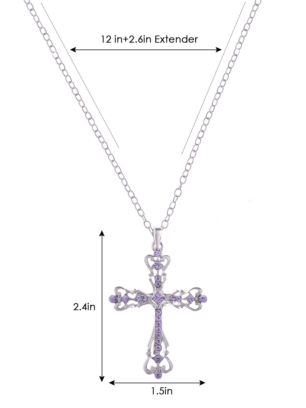 Gun Black Celtic Cross Pendant Necklace