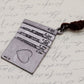 Antique Deck Of Cards Charm On Leather Necklace