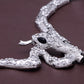 Serpent Snake Tongue Hiss Necklace Earring Set
