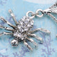 Spider Lily Web Pendant Necklace Gun Ab