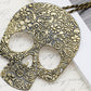 Flowers Vintage Dia De Los Muertos Skull Head Pendant Necklace