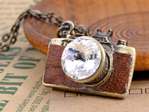 Vintage Like Retro Camera Pendant Necklace