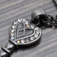 Heart Head Gothic Key Matte Pendant Necklace