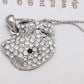 Kitty Mimi Cat Wink Bow Hair Pendant Necklace