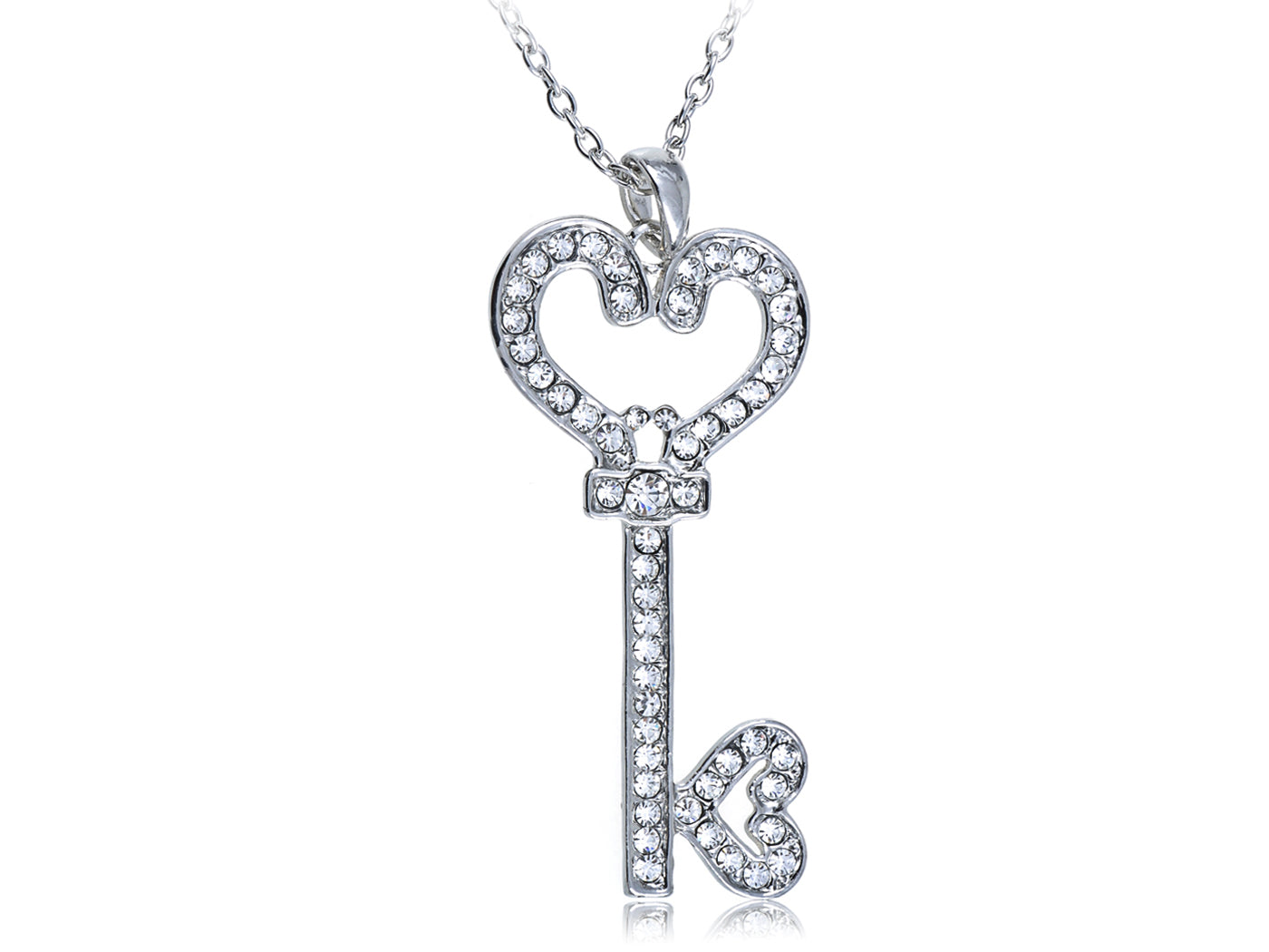 Heart Key Lock Secret Pendant Necklace