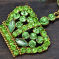 Pear Green Apple Lime Royal Crown Pendant Acry Necklace