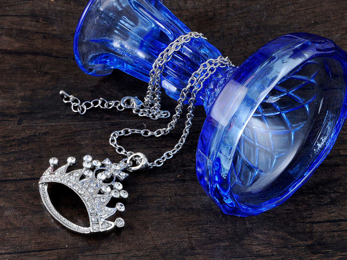 Bling Ice Empress Crown Royal Pendant Necklace