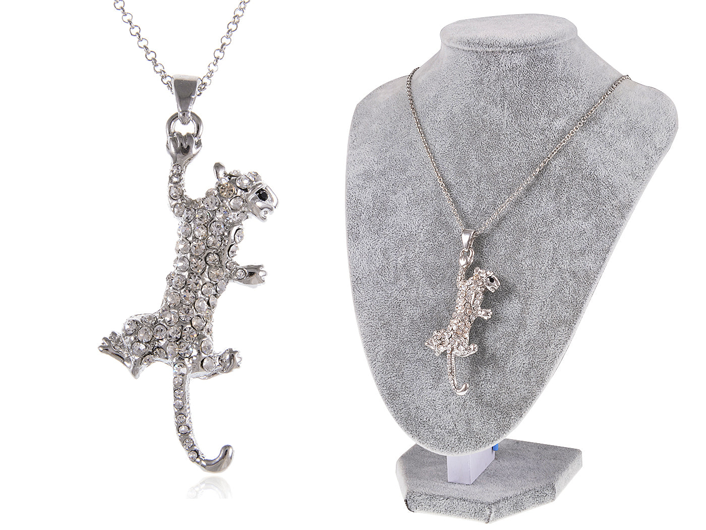 Czech Scary Leopard Necklace Pendant