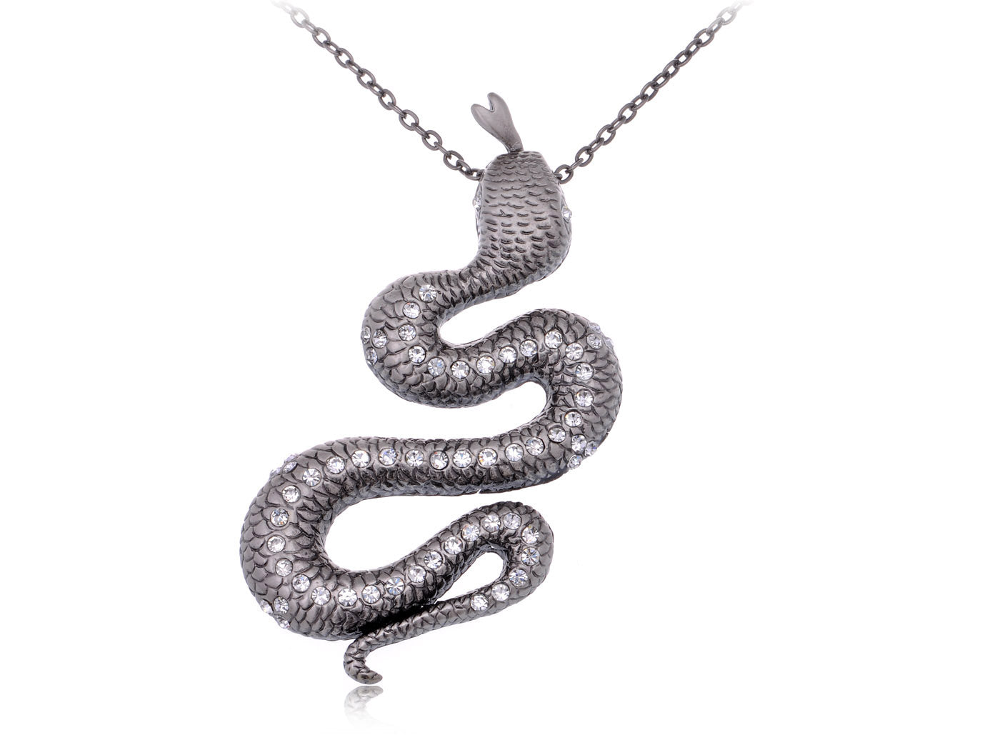 Reptile Slithering Snake Pendant Necklace