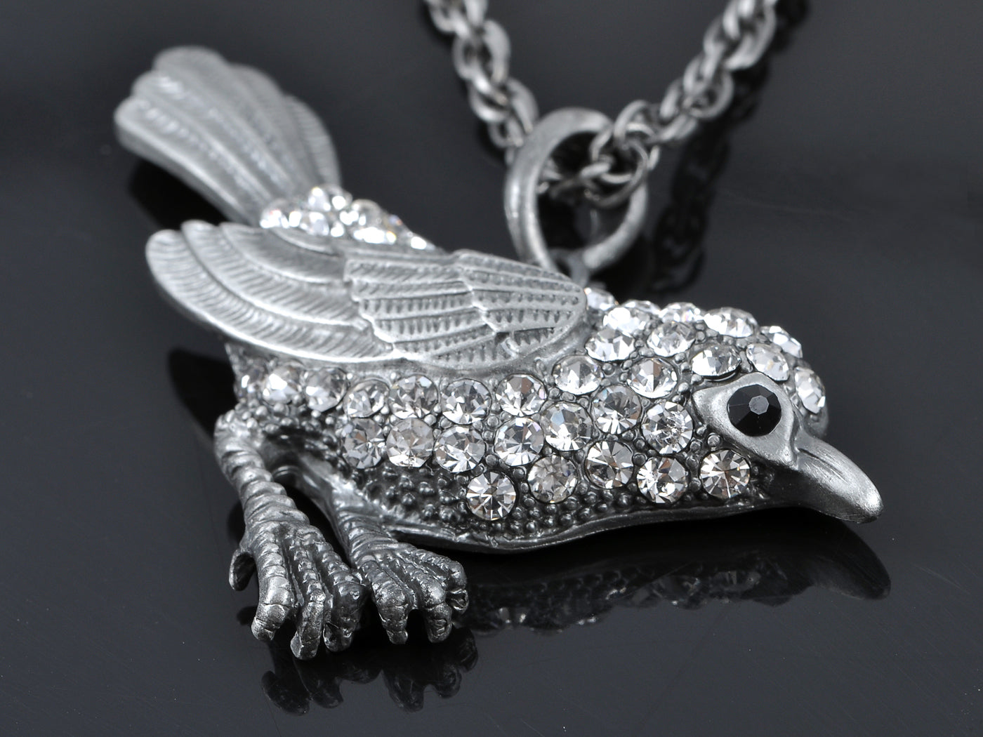 Shine Sparrow Happy Bird Pendant Necklace