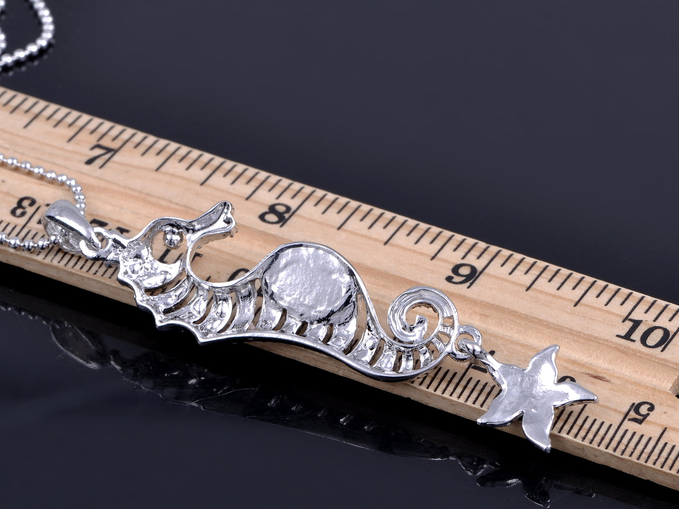 Nautical Seahorse Starfish Pendant Necklace