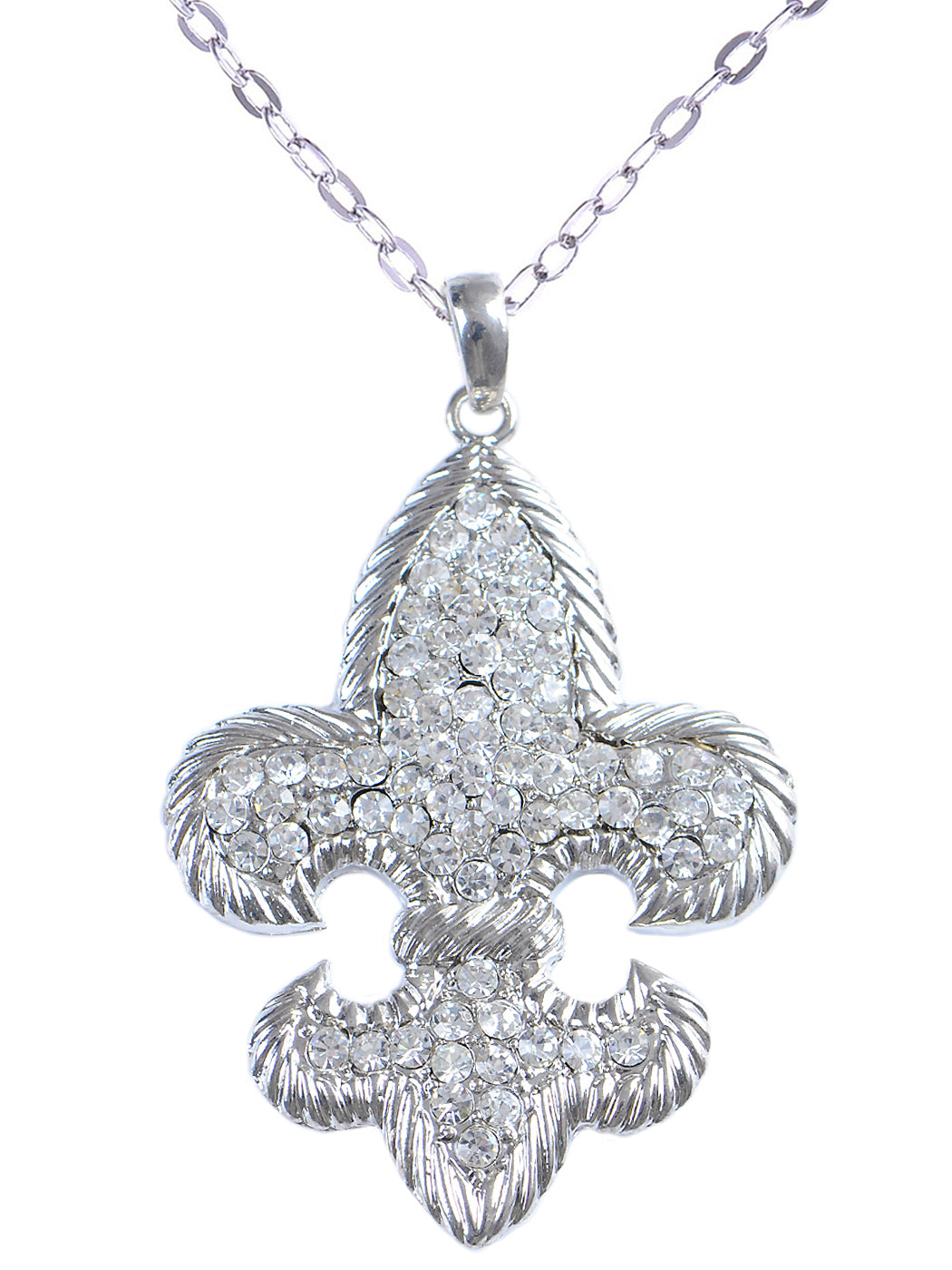 Fleur De Lis Czech Pendant Necklace