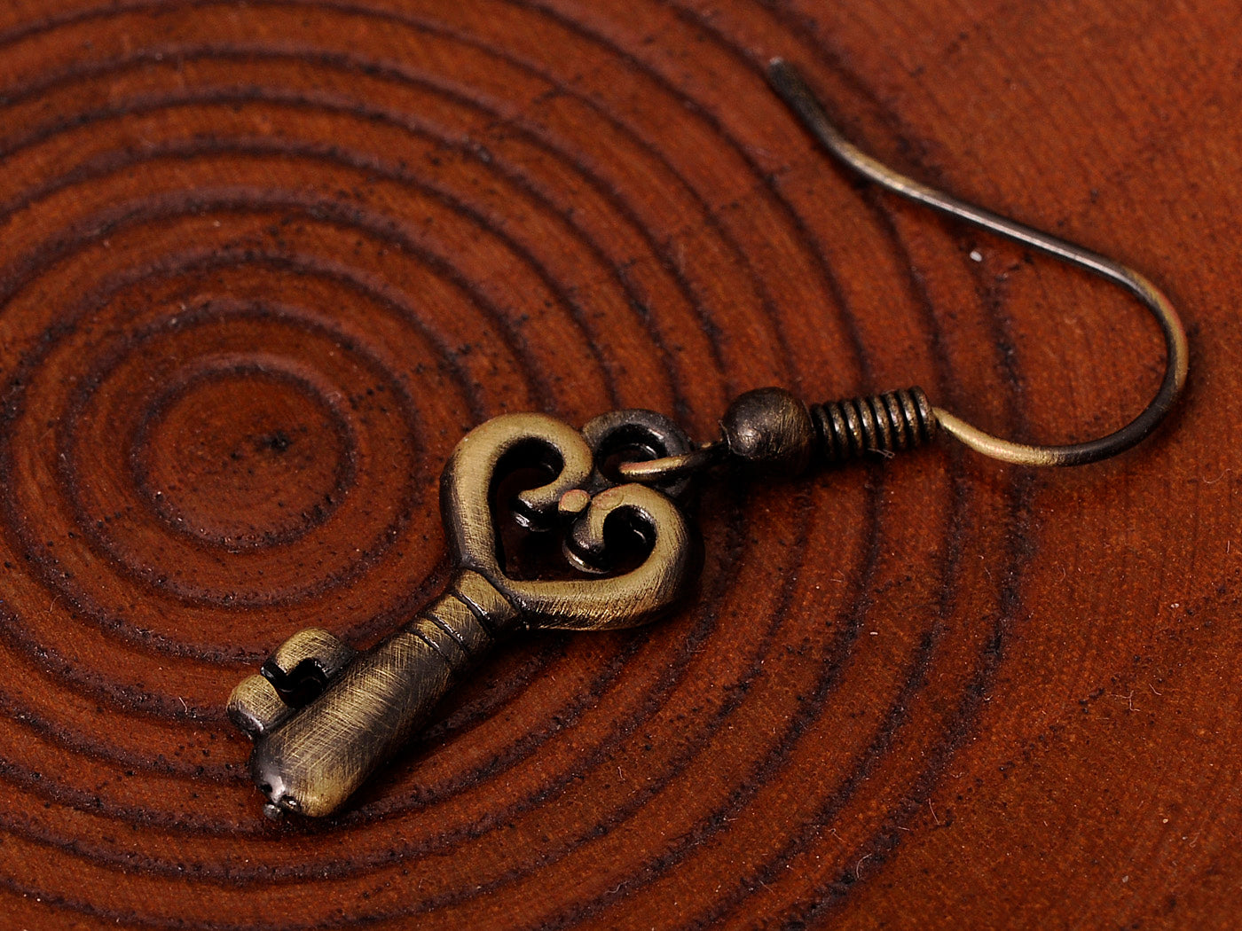 Antique Brass Lock Key Secret Locket Pendant Necklace