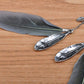 Able Fun Long Two Light Feather Pendant Necklace