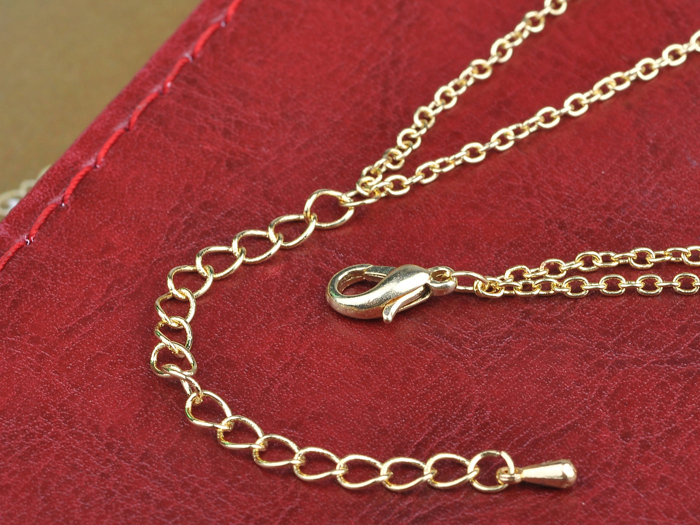 Enamel Painted Orange Flower Necklace