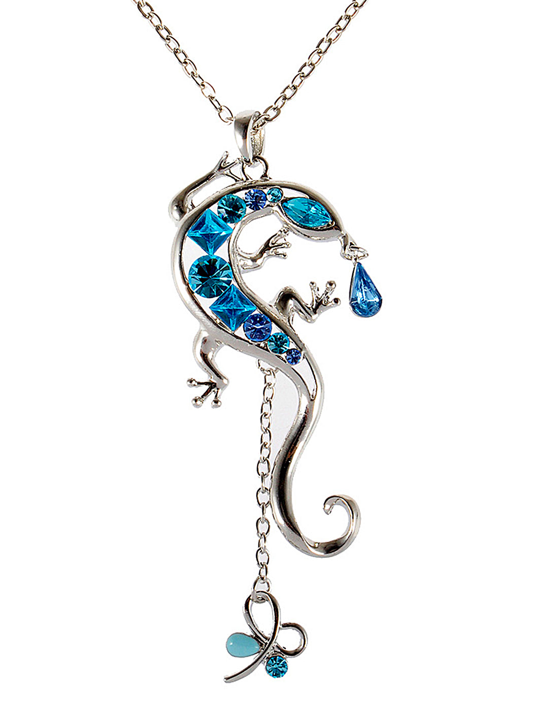 Sapphire Elements Lizard Necklace Pendant