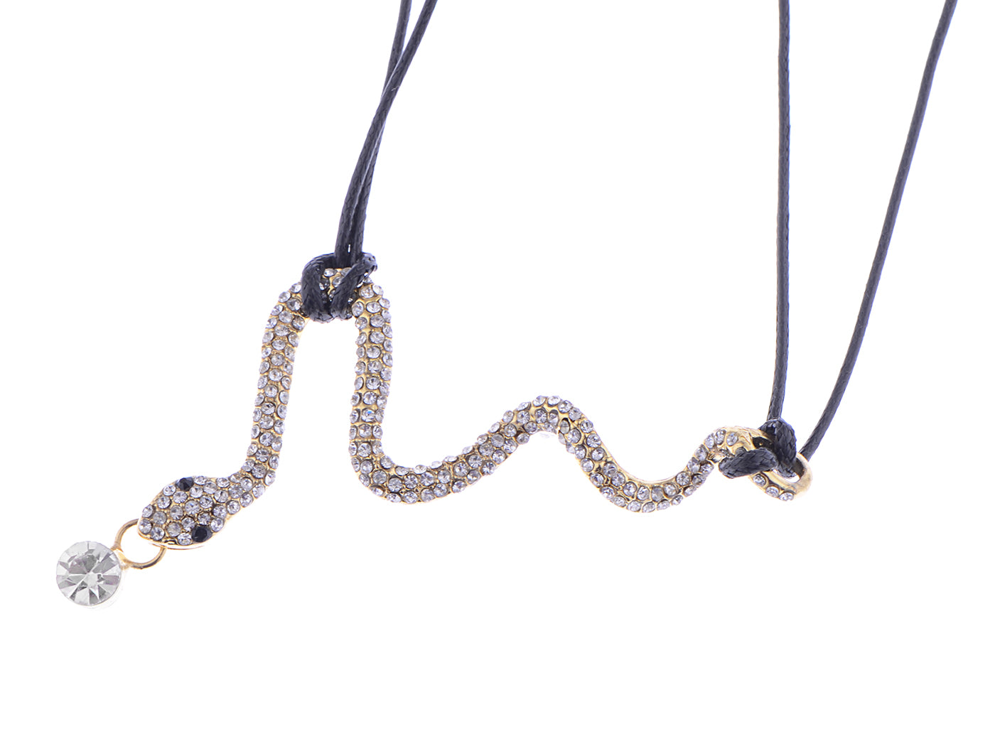 Squiggly Hanging Snake Reptile Pendant Necklace