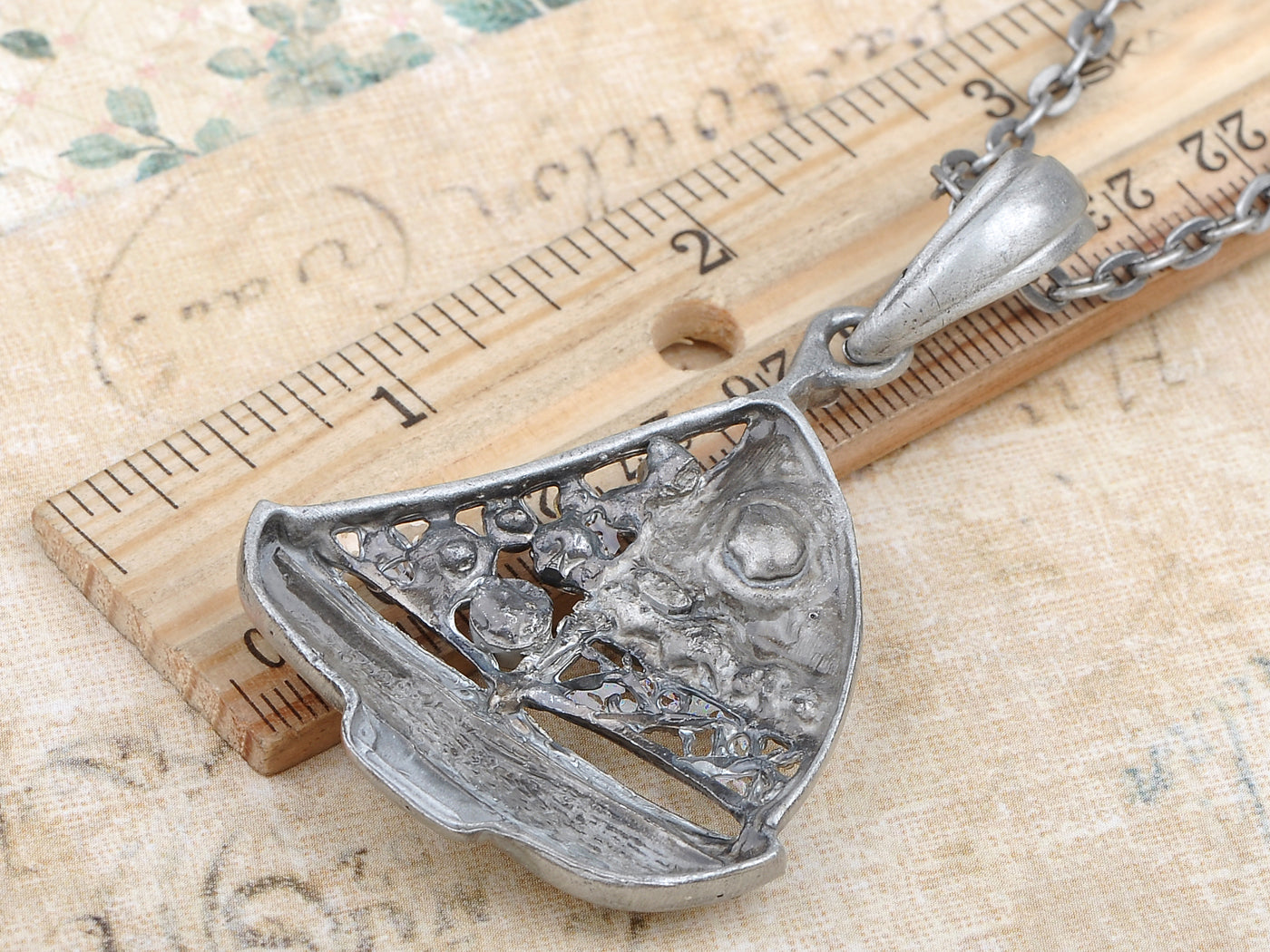 Nickel Nautical Sea Sail Boat Pendant Necklace