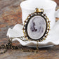 Vintage Antique Repo Oval Cameo Maid Necklace Pendant