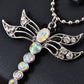 Glitter Colorful Dragonfly Pendant Necklace