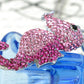 Hot Pink Coloured Adorable Puckering Seahorse Ocean Creature Pendant Necklace