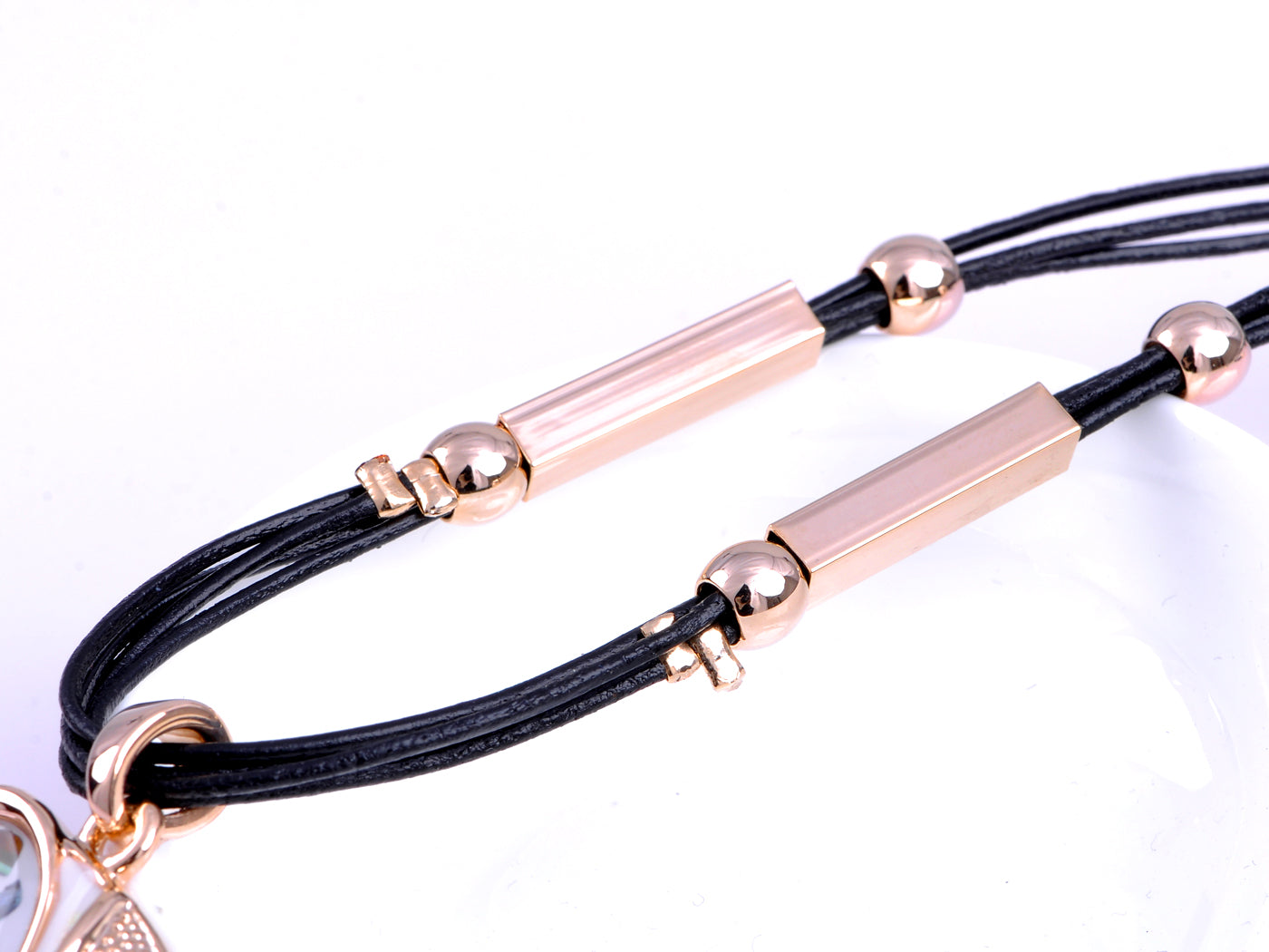 Rose Colorful Enamel Elephant Pendant Necklace