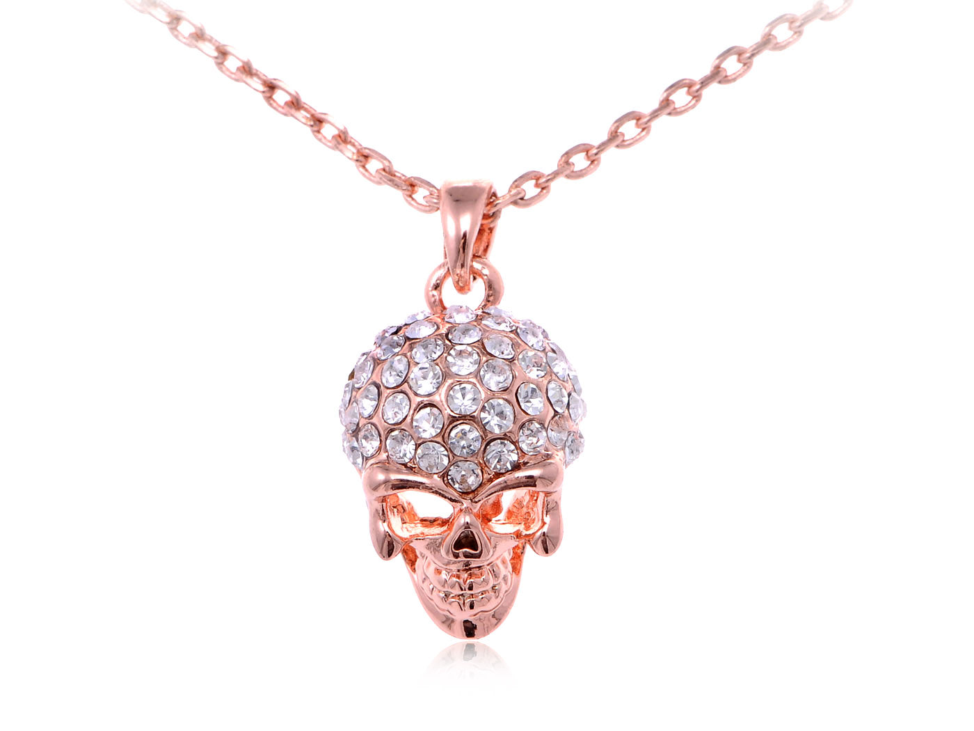 Rose Star Skull Face Element Pendant Chain Necklace