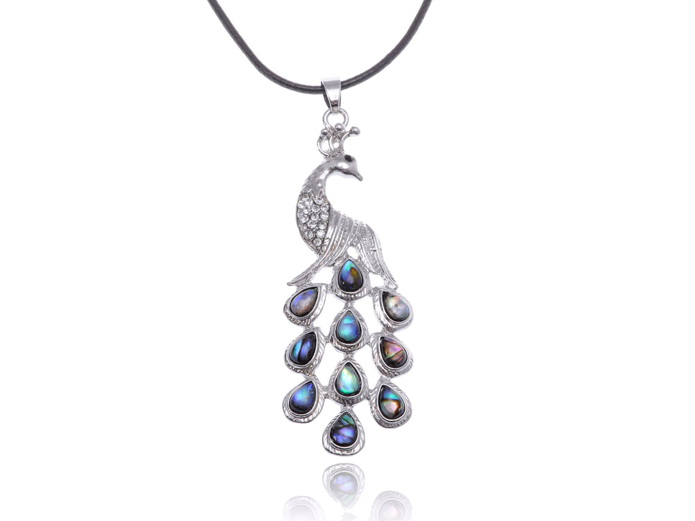 Multicoloured Studded Peacock Showtime Talent Showcase Beauty Strut Necklace
