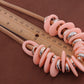 Retro Ring Light Pink Circle Layered Necklace