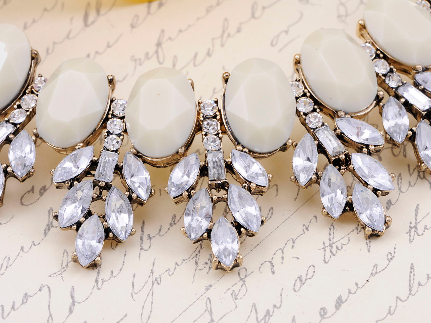 Ethnic White Bead Necklace