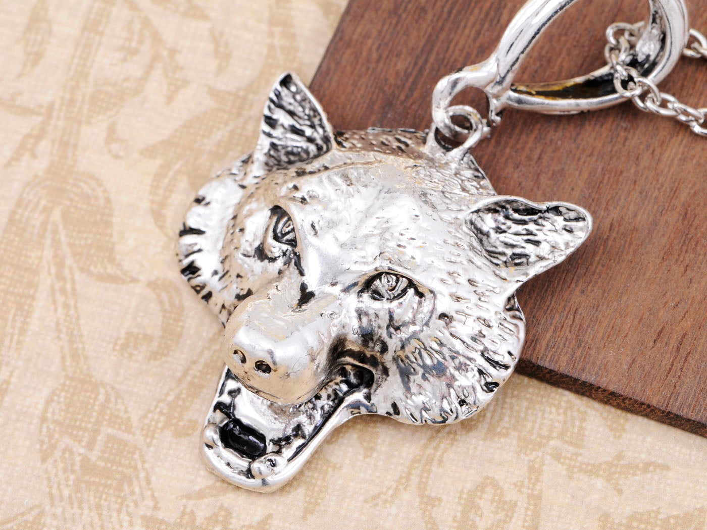 Hypnotic Fox Faced Lucky Charm Pendant Necklace