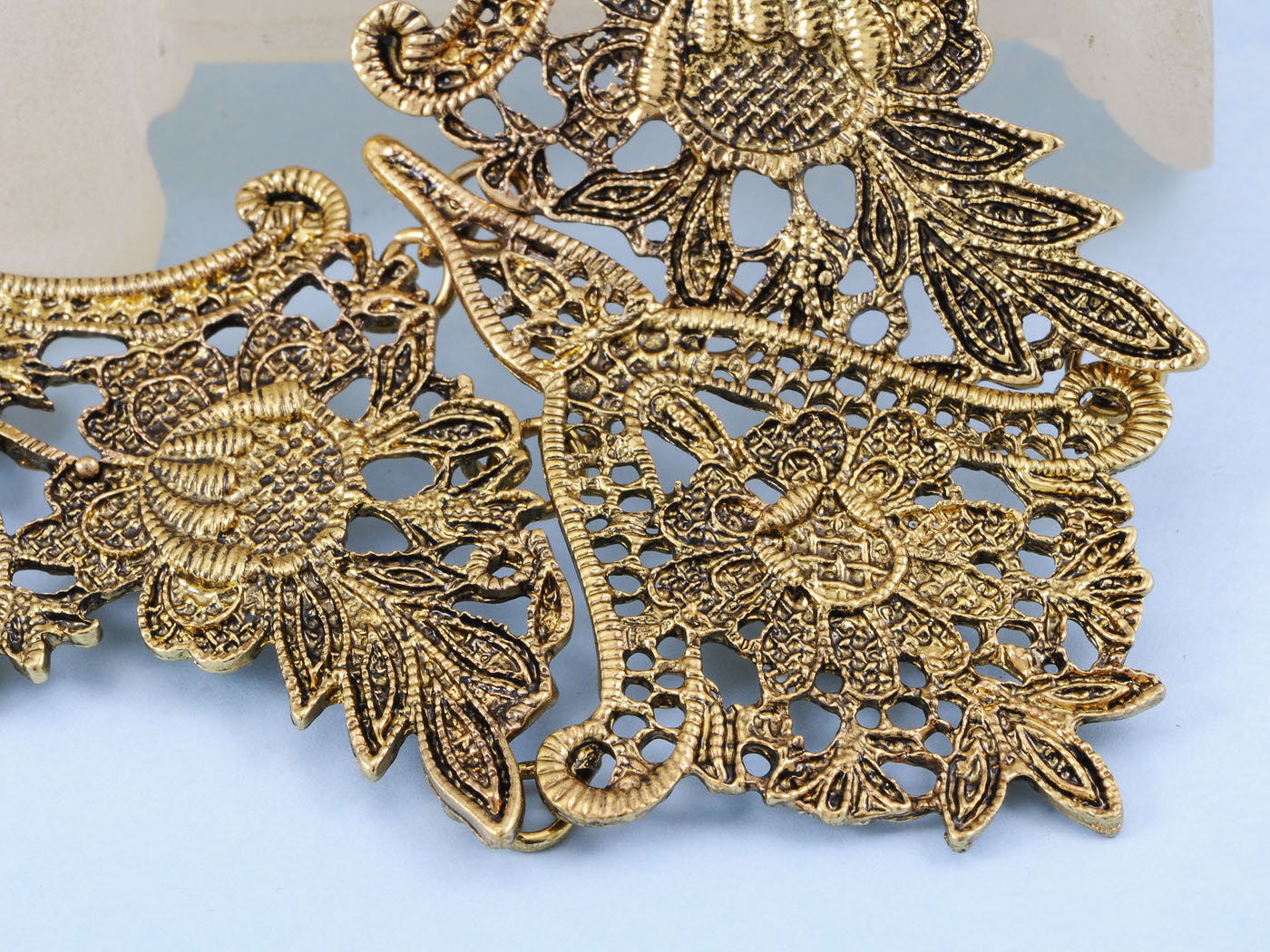 Antique Filigree Floral Collar Necklace