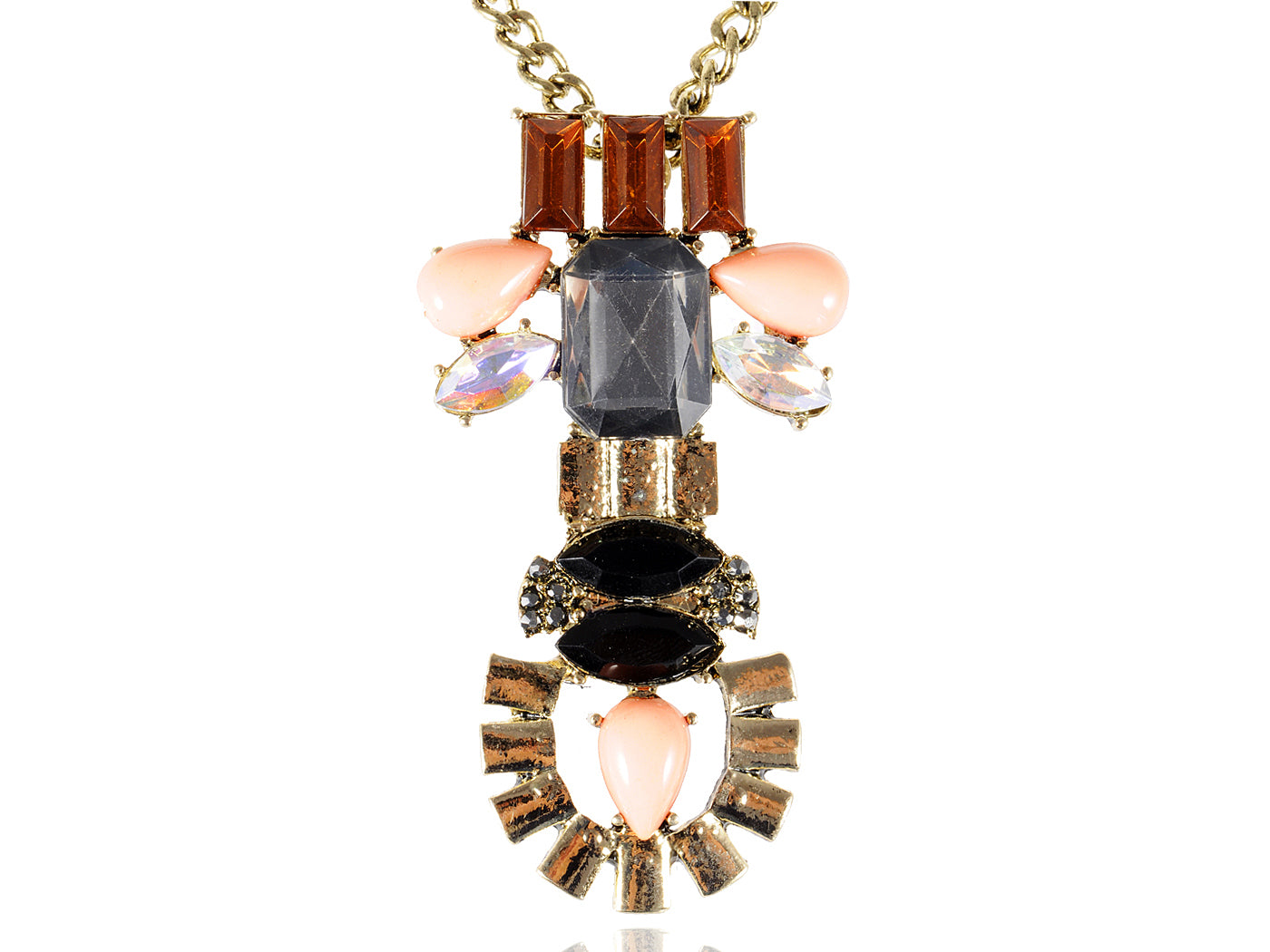 Contemporary Multicoloureded Pendant Necklace