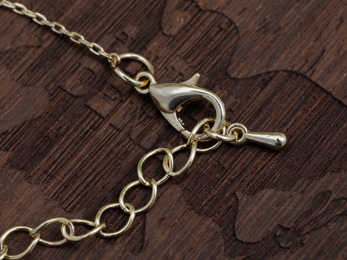 Lucky Charm Wishbone Pendant Necklace
