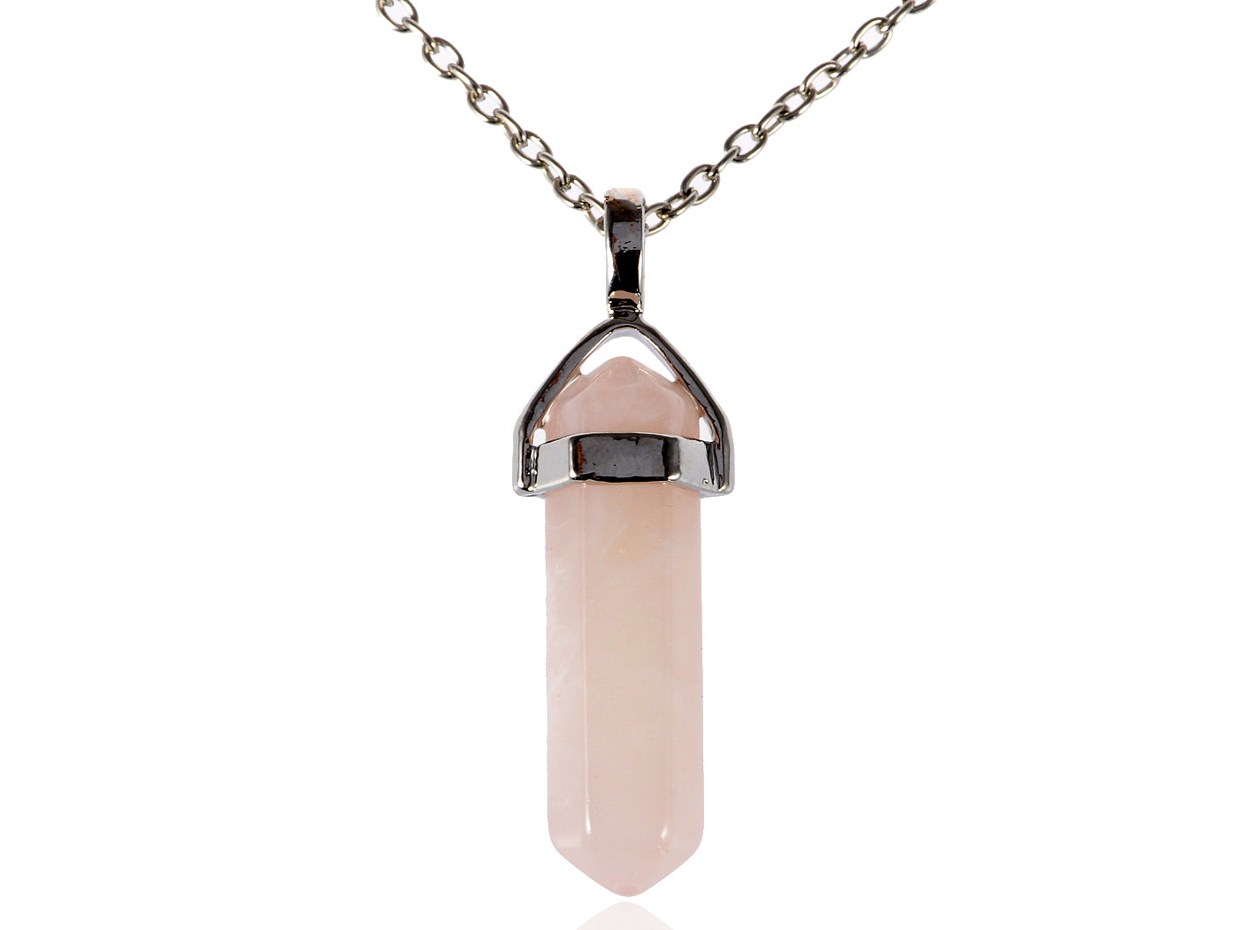 Contemporary Pink Bullet Pendant Necklace