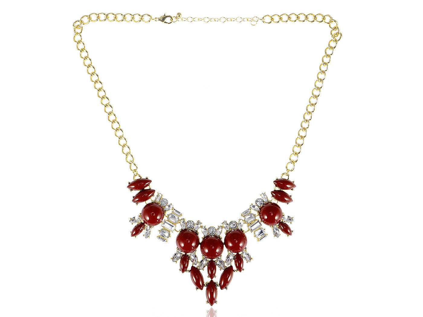 Red Embellished Necklace