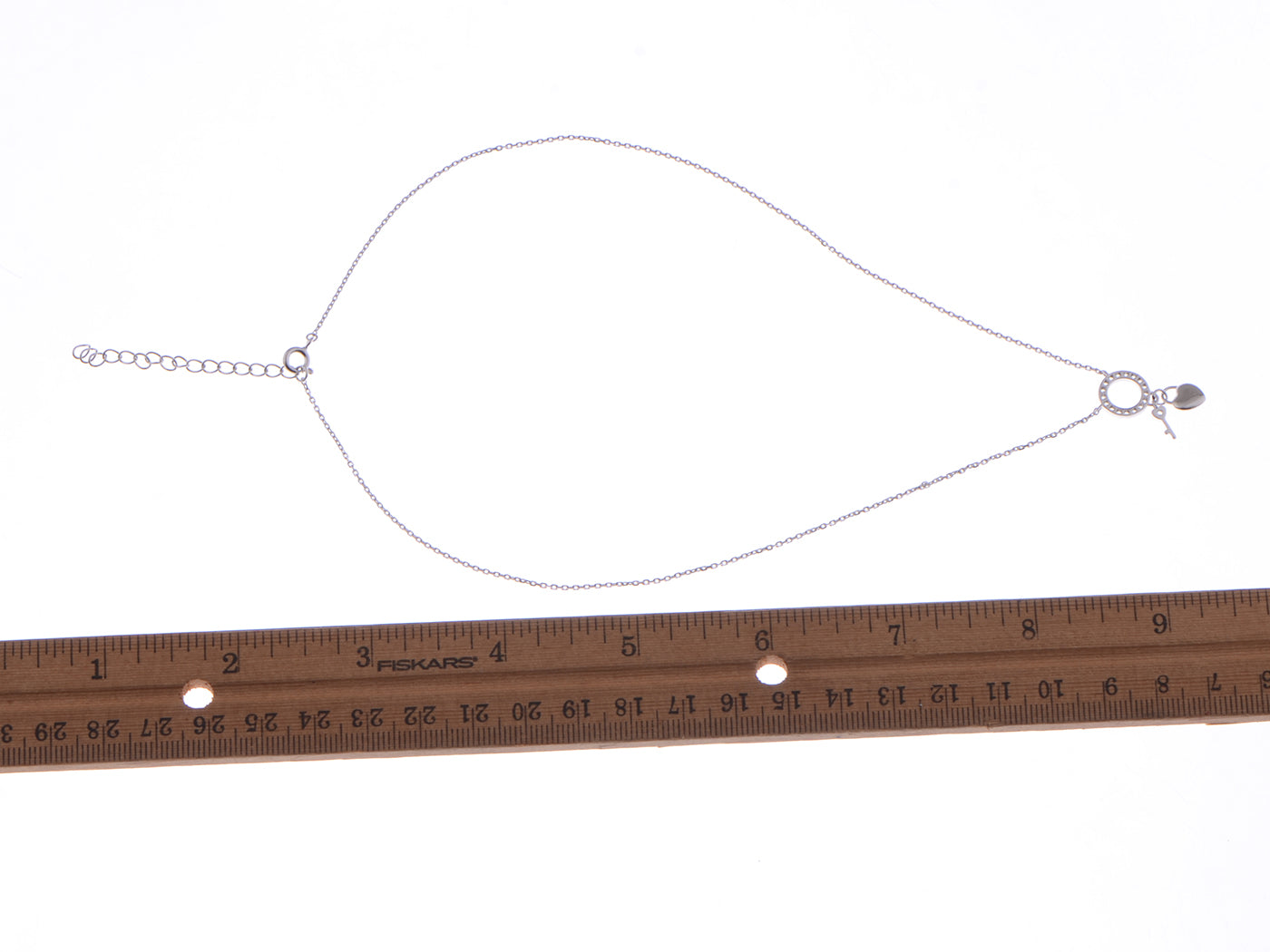 Silver 925 Chain Elements Key To My Heart Pendant Necklace