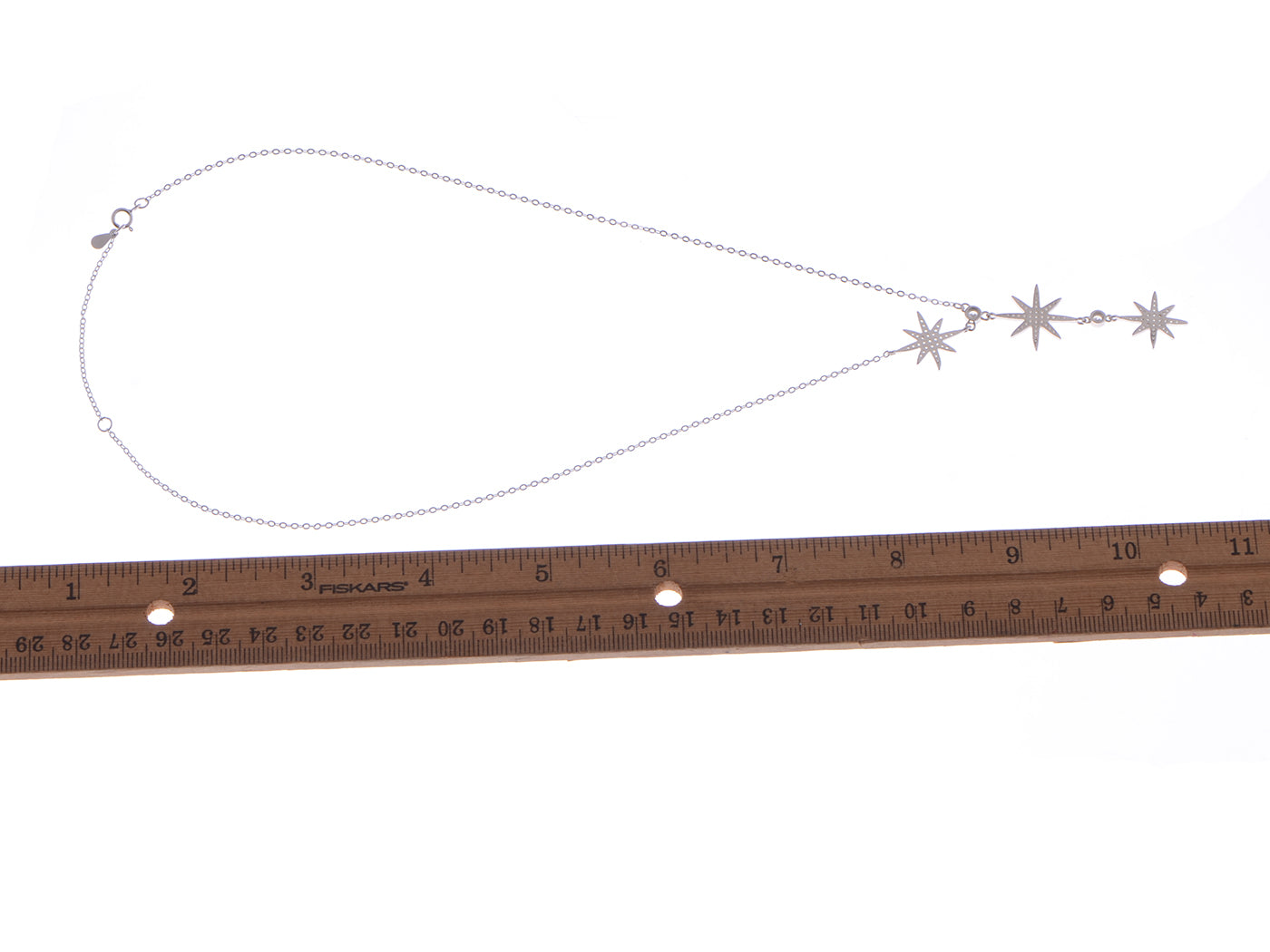 Star Pendant 925 Silver Chain Zircon Statement Necklace