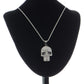 Iridescent Halloween Skeleton Skull Head Pendant Necklace