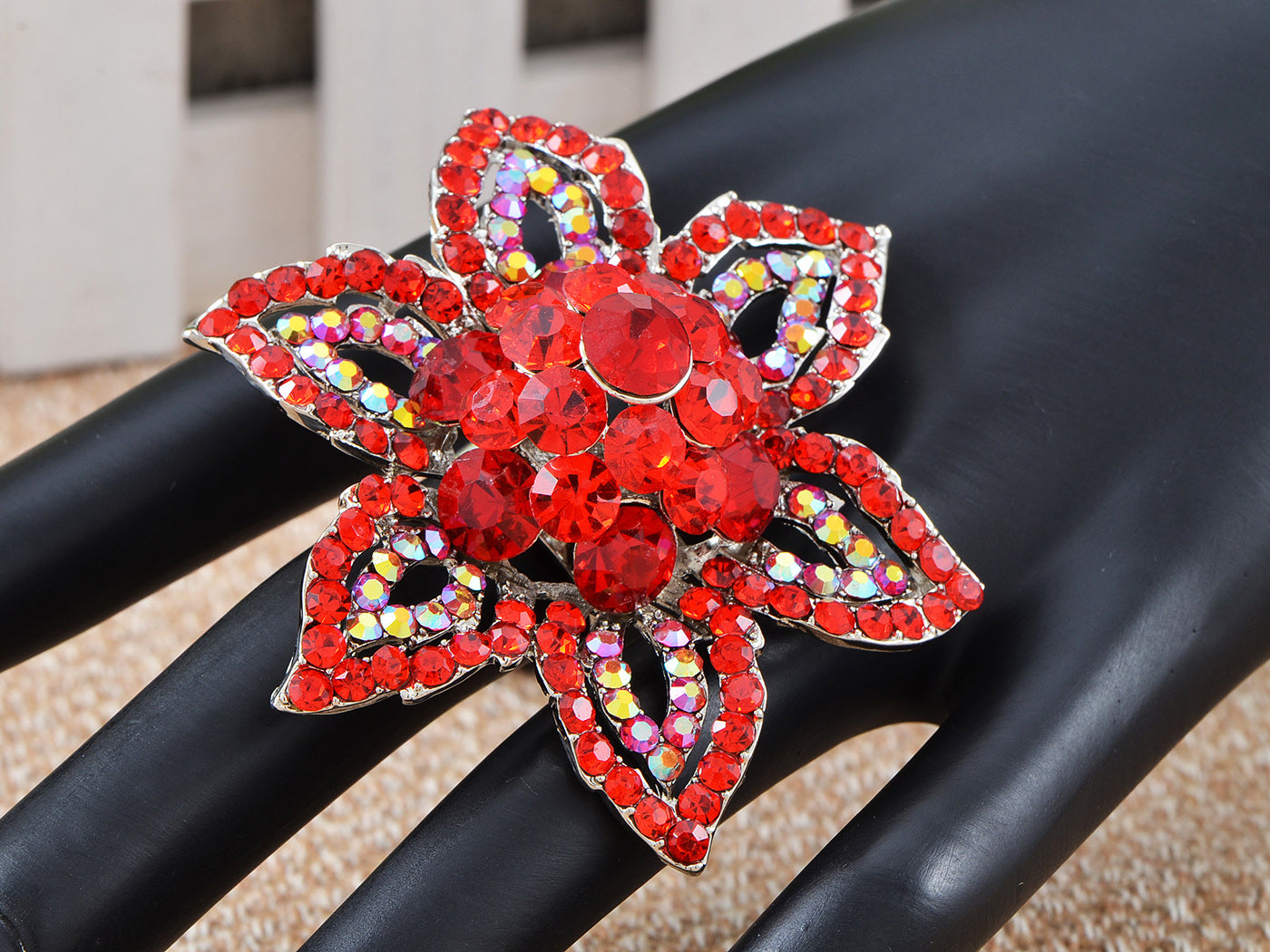 Multi Coloured Bursting Flower Ring