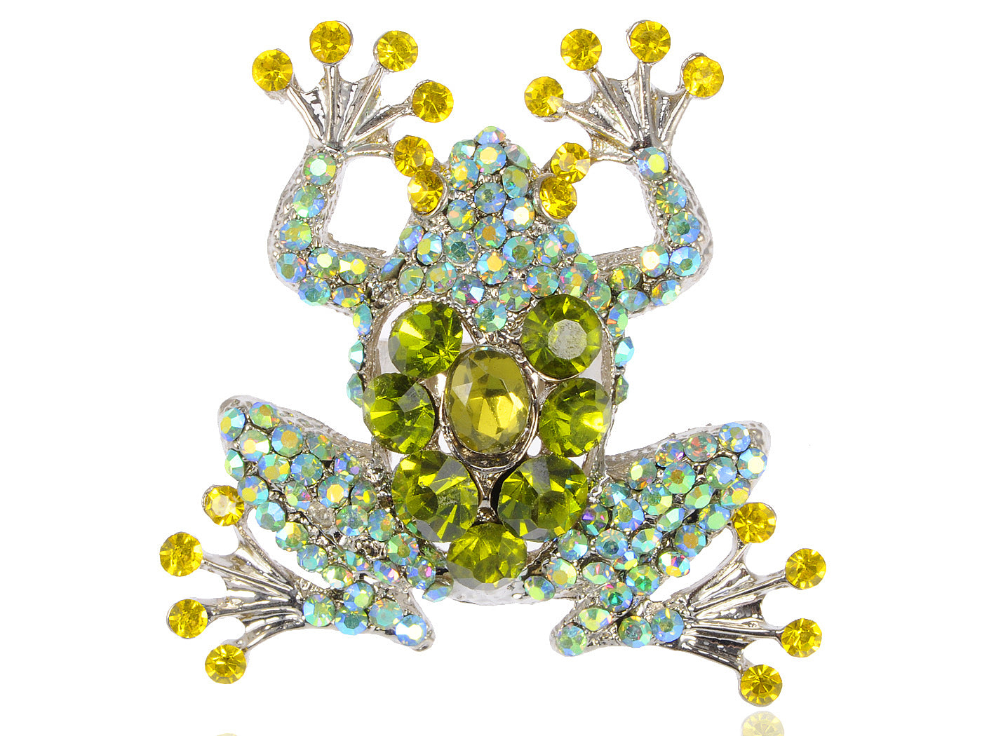 Periodot Green Leaping Frog Prince Amphibian Ring