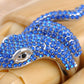 Blue Midgard Serpent Coiled Snake Wrap Statement Halloween Gothic Ring