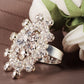 Floral Flower Ship Helm Wedding Style Statement Ring