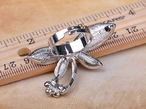 Adorable Sparkle Embedded Dragonfly Ring