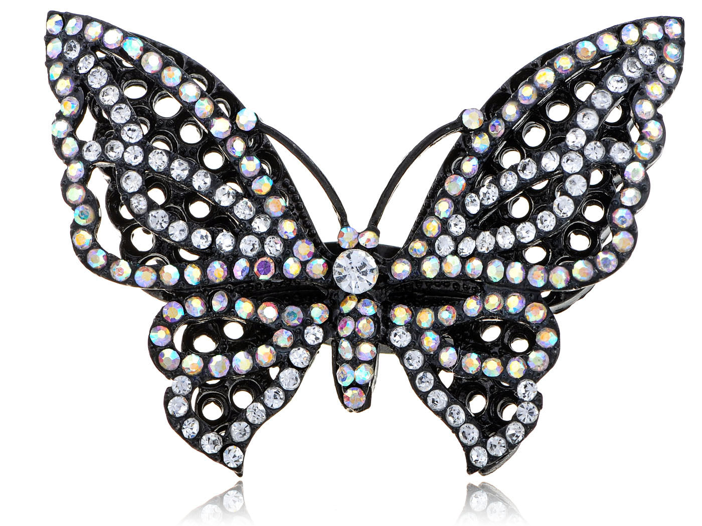 Pink Sparkle Enamel Wing Body Butterfly Ring