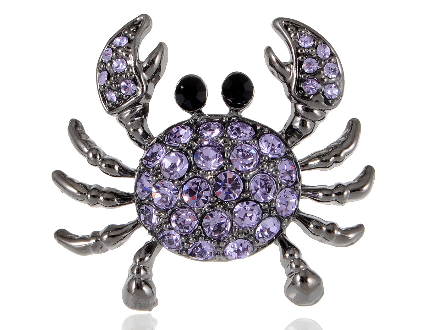 Lavender Fun Sea Claws Purple Amethyst Crab Ring