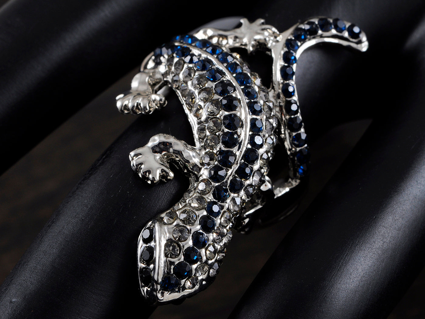 Dark Blue Lizard Reptile Ring