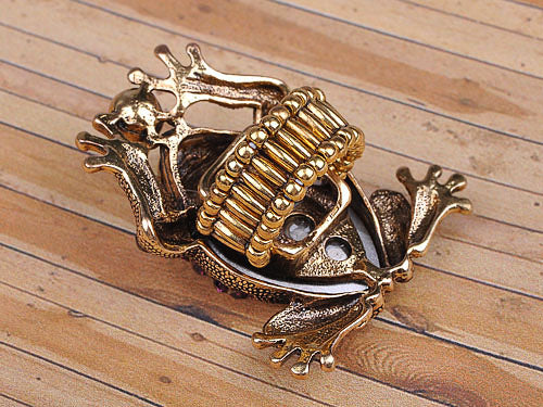 Amethyst Purple Jewel Body Frog Ring