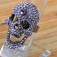 Gun Purple Laughing Skull Head Ring